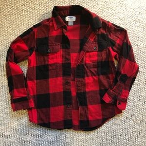 Boys Old Navy Red/Black Flannel